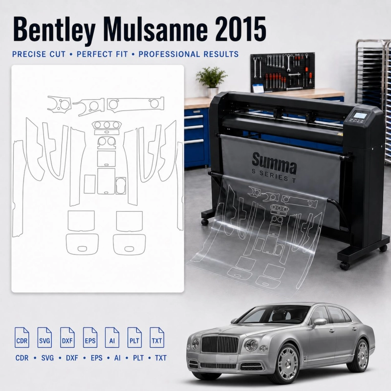 Bentley Mulsanne 2015 Innenraum PPF- & Folien-Schneidevorlage