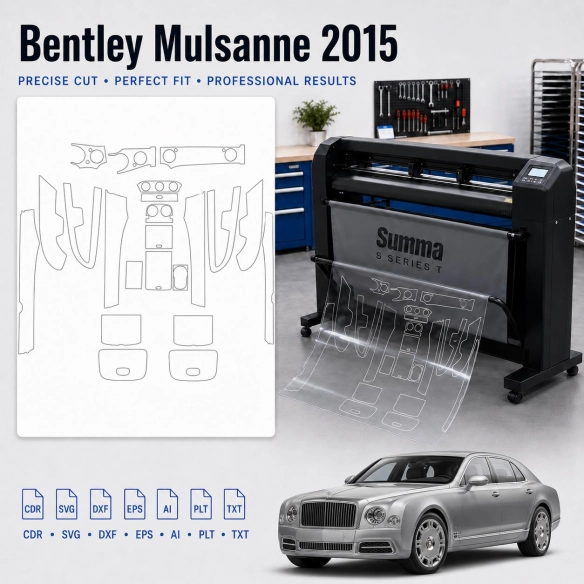 Bentley Mulsanne 2015 Innenraum PPF- & Folien-Schneidevorlage