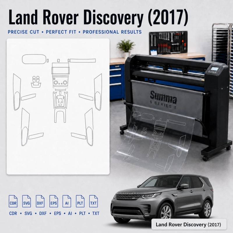Land Rover Discovery 2017 Innenraum PPF- & Folien-Schneidevorlage