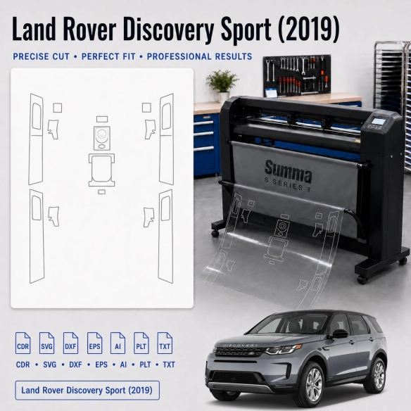 Land Rover Discovery Sport 2019 Innenraum PPF- & Folien-Schneidevorlage