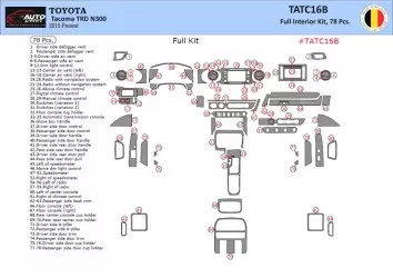 Toyota Tacoma 2016-2020 Mittelkonsole Armaturendekor Cockpit Dekor 78 -Teile