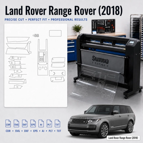 Land Rover Range Rover 2018 Innenraum PPF- & Folien-Schneidevorlage