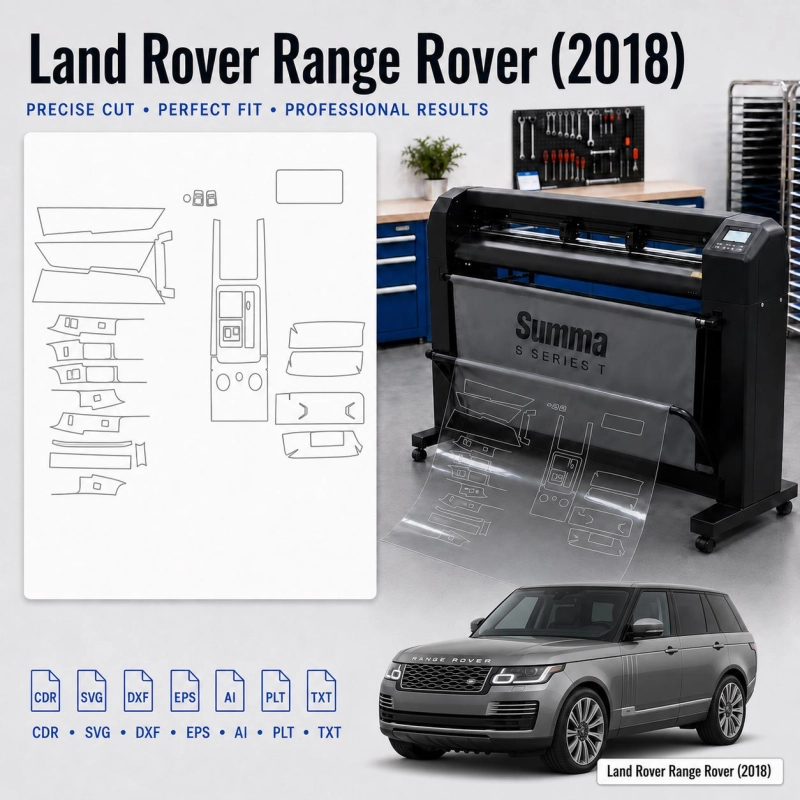 Land Rover Range Rover 2018 Innenraum PPF- & Folien-Schneidevorlage