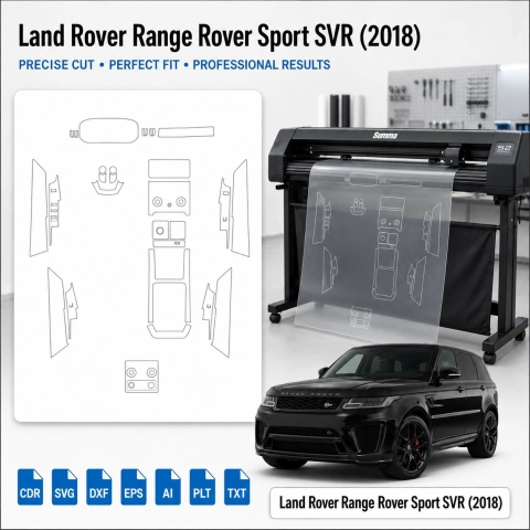 Land Rover Range Rover Sport Svr 2018 Innenraum PPF- & Folien-Schneidevorlage