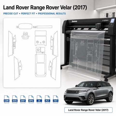 Land Rover Range Rover Velar 2017 Innenraum PPF- & Folien-Schneidevorlage