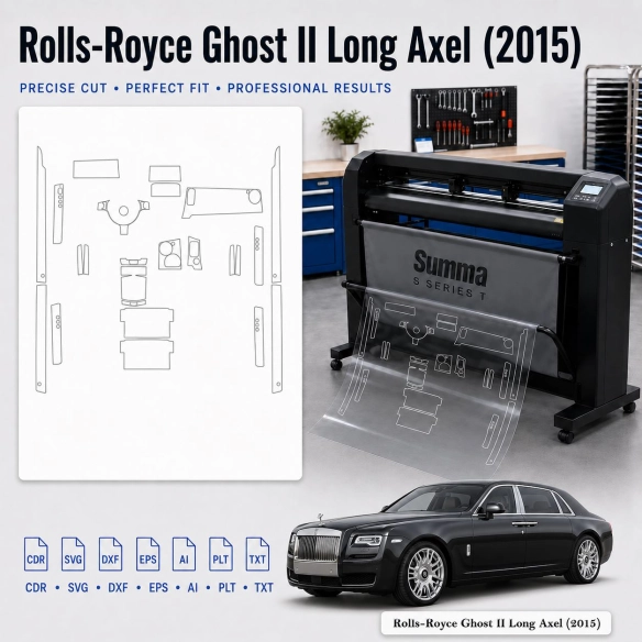 Rolls-Royce Ghost II Long Axle 2015 Innenraum PPF- & Folien-Schneidevorlage