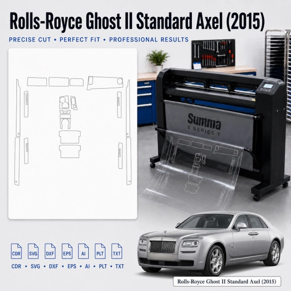 Rolls-Royce Ghost II Standard Axle 2015 Innenraum PPF- & Folien-Schneidevorlage