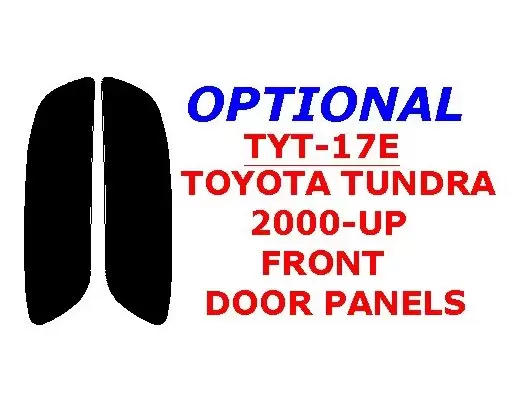 Toyota Tundra 2000-2002 Front Door panels, 2 Parts set BD innenausstattung armaturendekor cockpit dekor - 1- Cockpit Dekor Innen