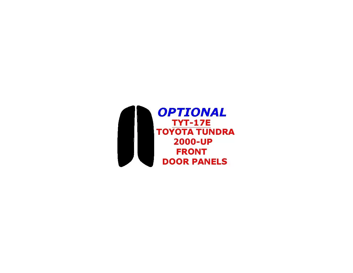 Toyota Tundra 2000-2002 Front Door panels, 2 Parts set BD innenausstattung armaturendekor cockpit dekor - 1- Cockpit Dekor Innen