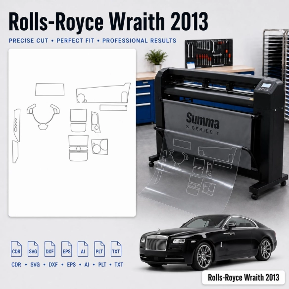 Rolls-Royce Wraith 2013 Innenraum PPF- & Folien-Schneidevorlage