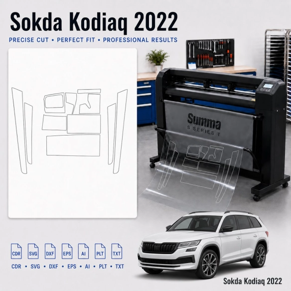 Skoda Kodiaq 2022 Innenraum PPF- & Folien-Schneidevorlage