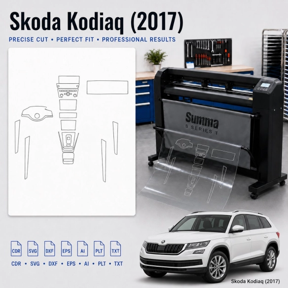 Skoda Kodiaq 2017 Innenraum PPF- & Folien-Schneidevorlage