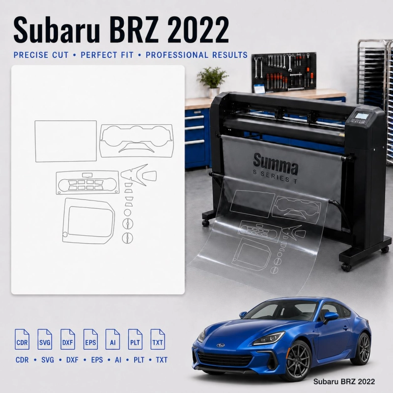 Subaru BRZ 2022 Innenraum PPF- & Folien-Schneidevorlage
