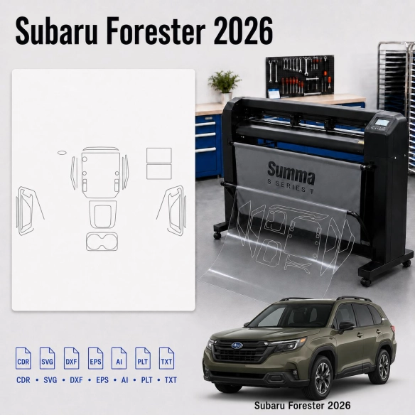 Subaru Forester 2026 Innenraum PPF- & Folien-Schneidevorlage