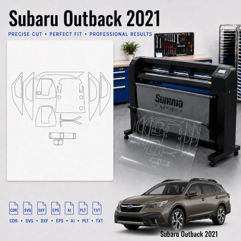Subaru Outback 2021 Innenraum PPF- & Folien-Schneidevorlage