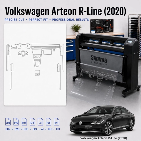 Volkswagen Arteon R Line 2020 Innenraum PPF- & Folien-Schneidevorlage