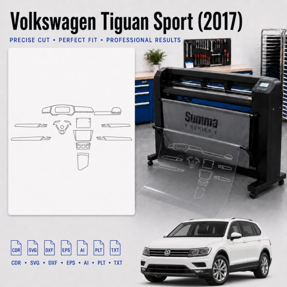Volkswagen Tiguan Sport 2017 Innenraum PPF- & Folien-Schneidevorlage