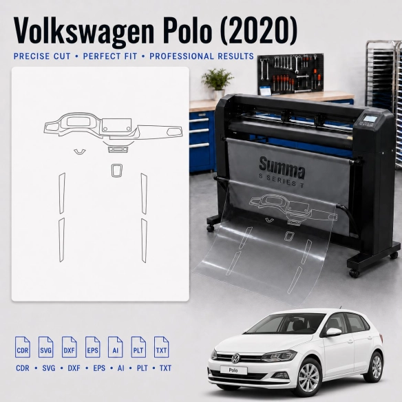 Volkswagen Polo 2020 Innenraum PPF- & Folien-Schneidevorlage