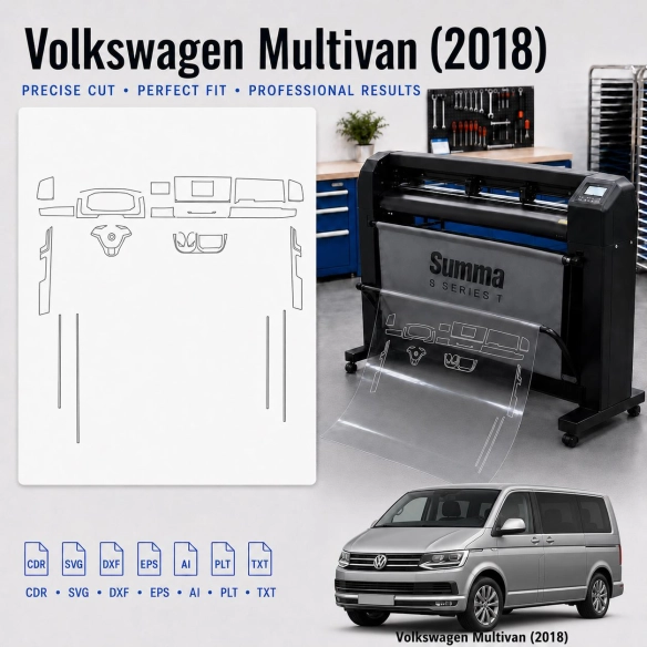 Volkswagen Multivan 2018 Innenraum PPF- & Folien-Schneidevorlage