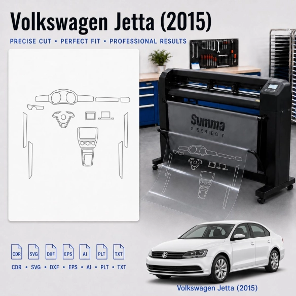 Volkswagen Jetta 2015 Innenraum PPF- & Folien-Schneidevorlage