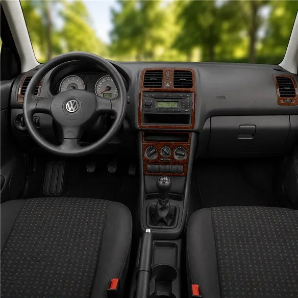 Volkswagen Polo 6N2 1999+-08 01 3D Armaturenbrett-Dekor-Set, 16 Teile
