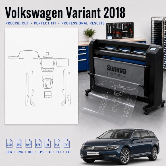 Volkswagen Viloran 2020 Innenraum PPF- & Folien-Schneidevorlage