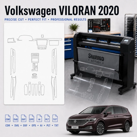 Volkswagen Variant 2018 Innenraum PPF- & Folien-Schneidevorlage