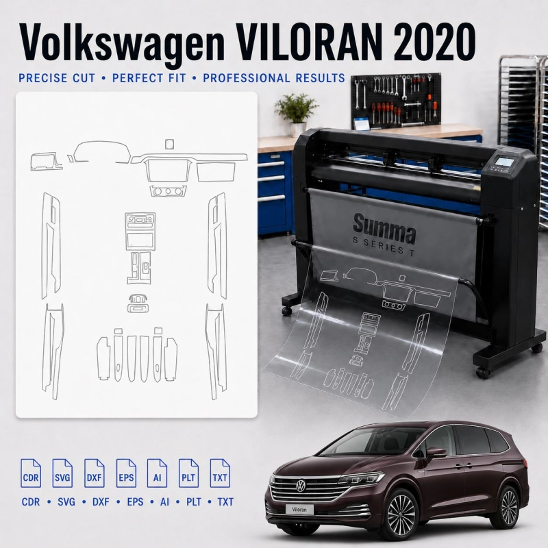 Volkswagen Variant 2018 Innenraum PPF- & Folien-Schneidevorlage