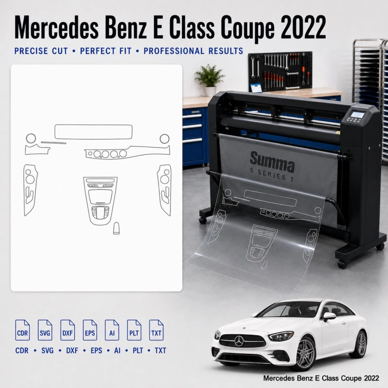 Mercedes Benz Cla 2022 Innenraum PPF- & Folien-Schneidevorlage