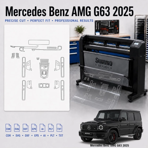 Mercedes Benz Amg G63 2025 Innenraum PPF- & Folien-Schneidevorlage
