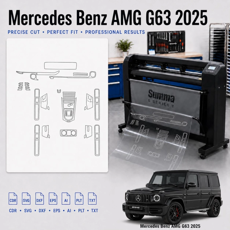 Mercedes Benz Amg G63 2025 Innenraum PPF- & Folien-Schneidevorlage