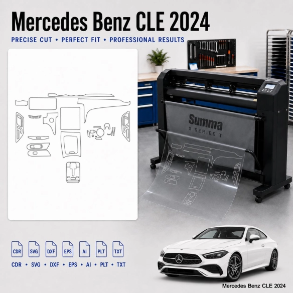 Mercedes Benz Cle 2024 Innenraum PPF- & Folien-Schneidevorlage