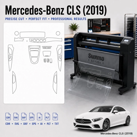 Mercedes Benz CLS 2019 Innenraum PPF- & Folien-Schneidevorlage