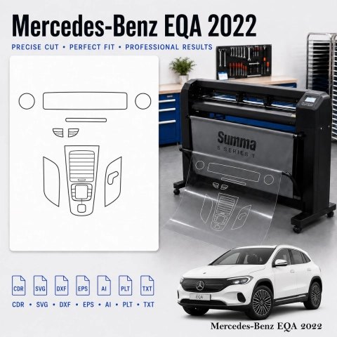 Mercedes Benz Eqa 2022 Innenraum PPF- & Folien-Schneidevorlage