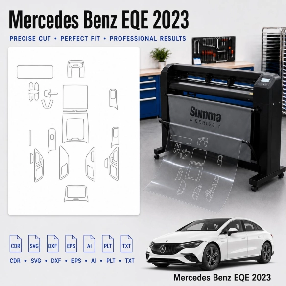 Mercedes Benz Eqe 2023 Innenraum PPF- & Folien-Schneidevorlage