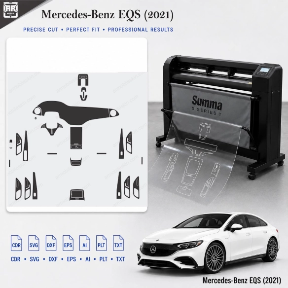 Mercedes Benz Eqs 2021 Innenraum PPF- & Folien-Schneidevorlage