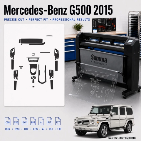 Mercedes Benz G Class 2018 Innenraum PPF- & Folien-Schneidevorlage