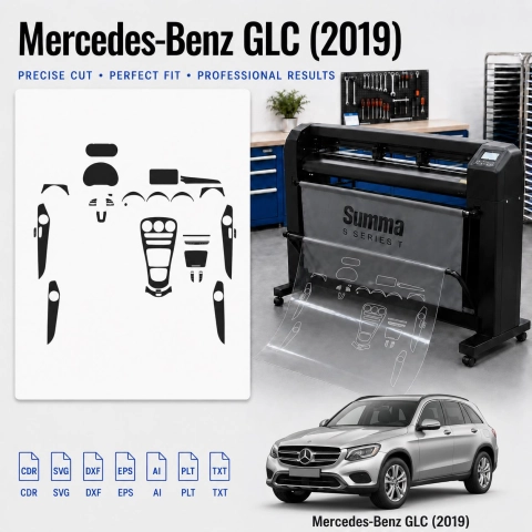 Mercedes Benz GLC 2019 Innenraum PPF- & Folien-Schneidevorlage