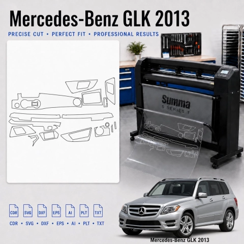 Mercedes Benz Glk 2013 Innenraum PPF- & Folien-Schneidevorlage