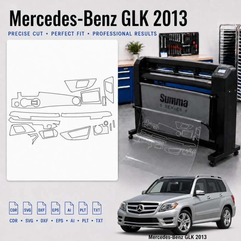 Mercedes Benz Glk 2013 Innenraum PPF- & Folien-Schneidevorlage