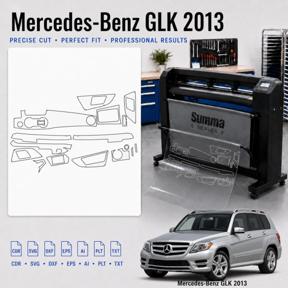 Mercedes Benz Glk 2013 Innenraum PPF- & Folien-Schneidevorlage