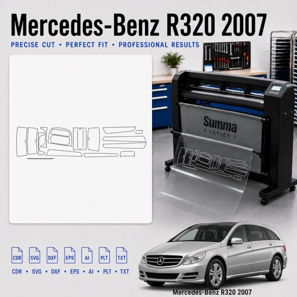 Mercedes Benz R320 2007 Innenraum PPF- & Folien-Schneidevorlage