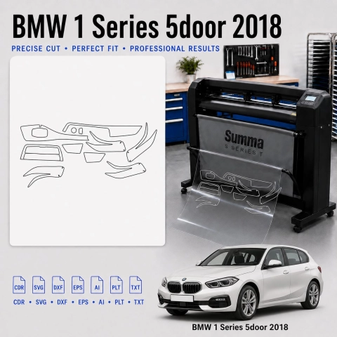 BMW 1 Series 5Door 2018 Innenraum PPF- & Folien-Schneidevorlage