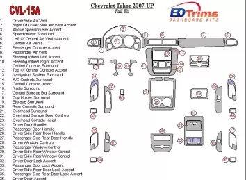 Chevrolet Tahoe 2007-UP Voll Satz BD innenausstattung armaturendekor cockpit dekor