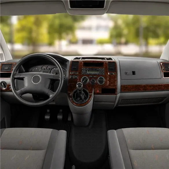 Volkswagen Transporter T5 2003-2009 3D Armaturenbrett-Dekor-Set, 29 Teile