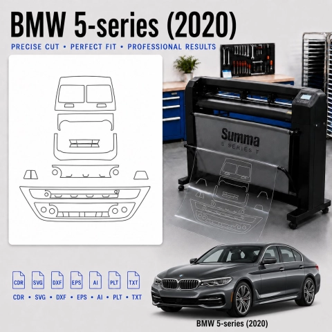 BMW 5 Series 2020 Innenraum PPF- & Folien-Schneidevorlage