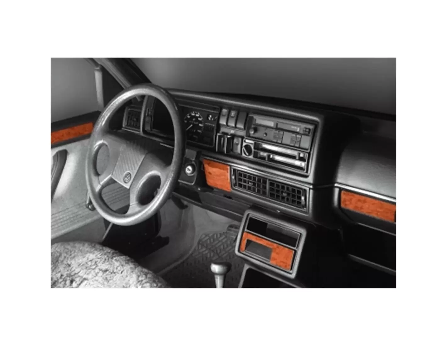 Volkswagen Golf II Jetta II 85-91 Mittelkonsole Armaturendekor Cockpit Dekor 13-Teilige - 1- Cockpit Dekor Innenraum