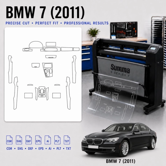 BMW 7 2011 Innenraum PPF- & Folien-Schneidevorlage