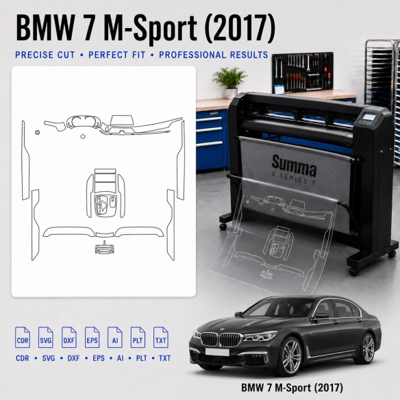 BMW 7 M Sport 2017 Innenraum PPF- & Folien-Schneidevorlage