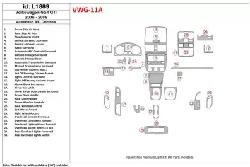 Volkswagen Golf V GTI 2006-UP Automatic Gearbox A/C Control BD innenausstattung armaturendekor cockpit dekor